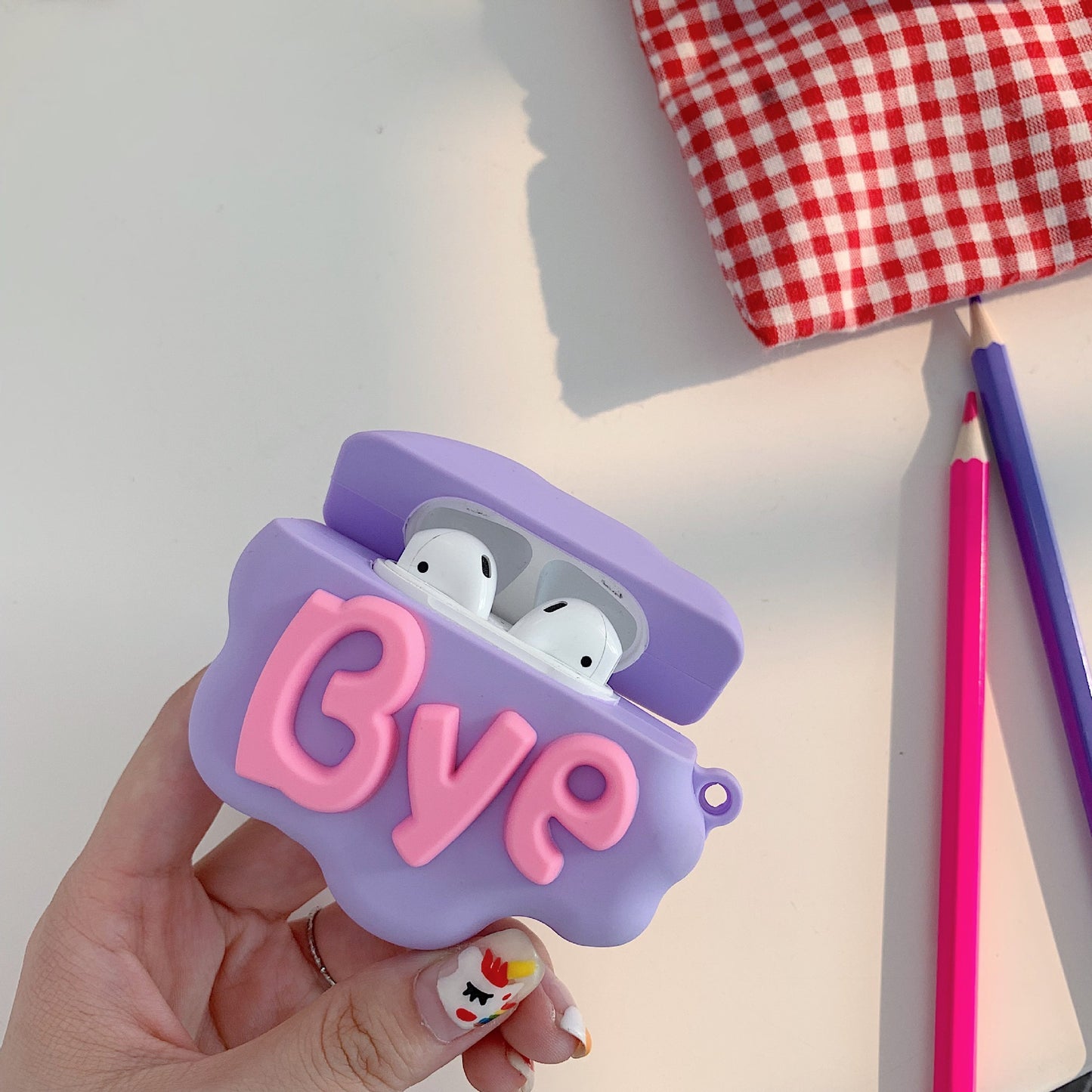 3D HI/BYE Cloud Letter Case For Apple Airpods Cute Cover - Cloud Tech