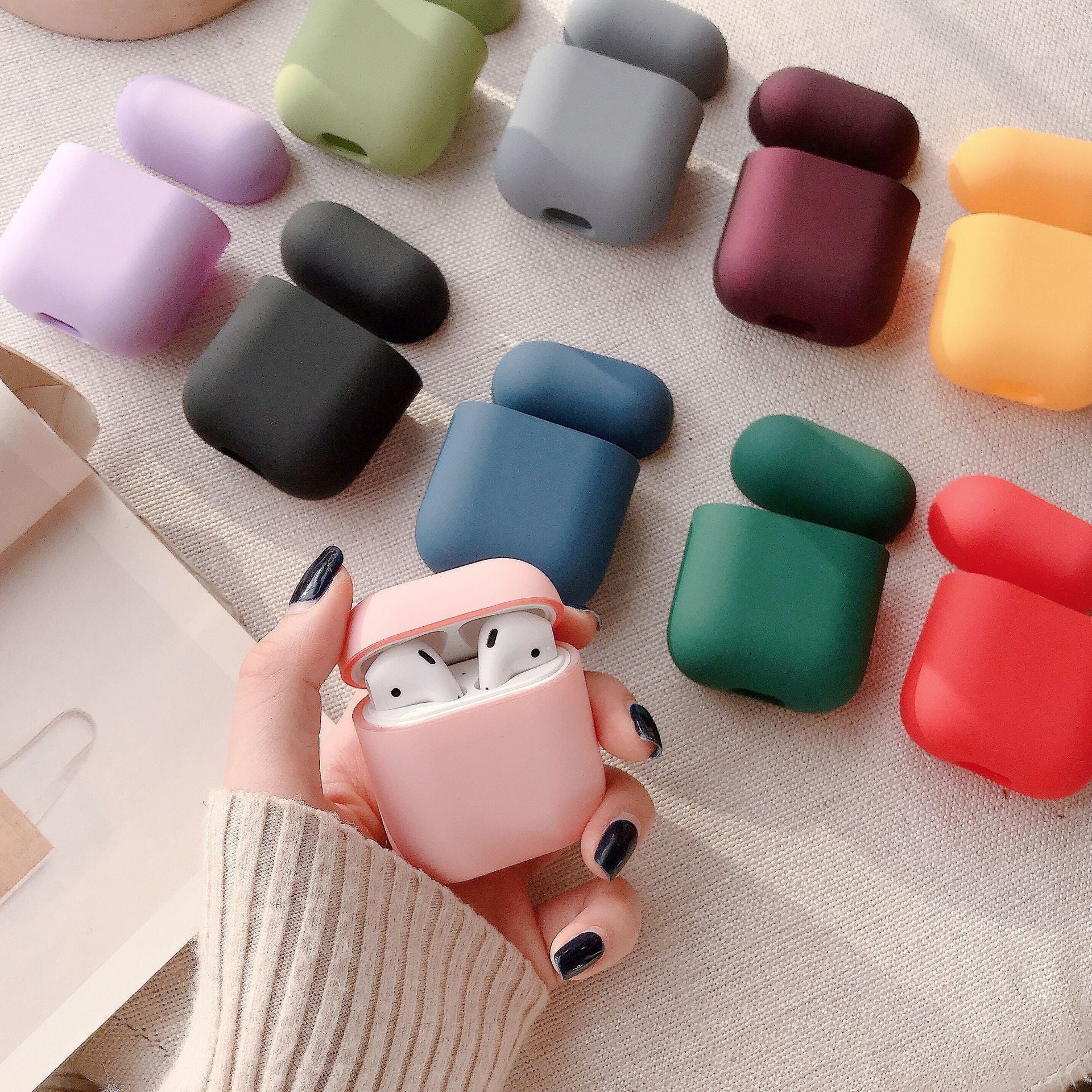 Solid Color Wireless Airpod Case Cover - Cloud Tech