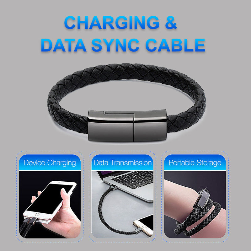 New Bracelet Charger USB Charging Cable Data Charging Cord For IPhone14 13 Max USB C Cable For Phone Micro Cable - Cloud Tech